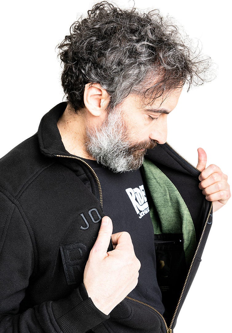 John Doe Standup Neck Motorcykel hoodie Sort/sort L Figur 3