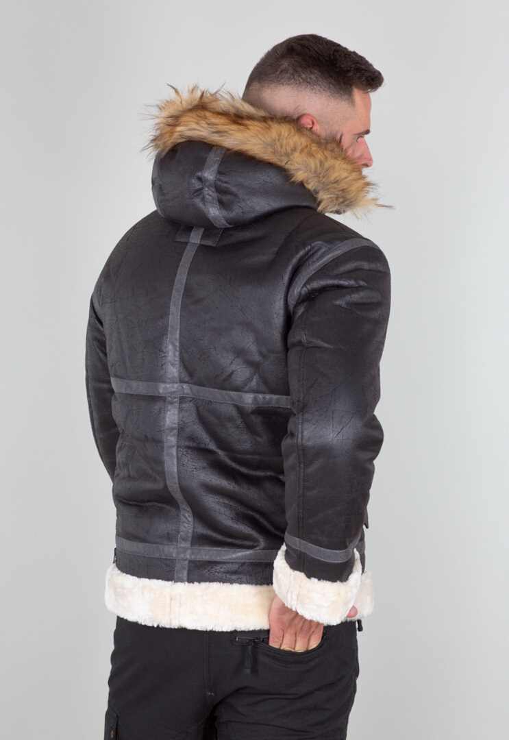Alpha Industries B3 FL Hooded Giacca nero M Figura 4