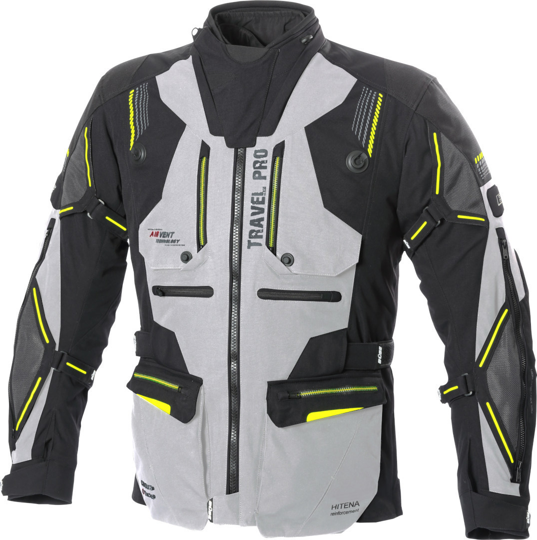 Büse Travel Pro Motorrad Textiljacke hellgrau/schwarz 62 Abbildung 1
