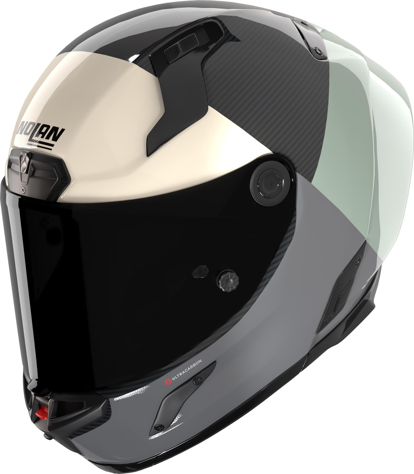 Nolan X-804 RS Ultra Carbon Blocco Capacete cinza/verde XXS (54) Figura 1
