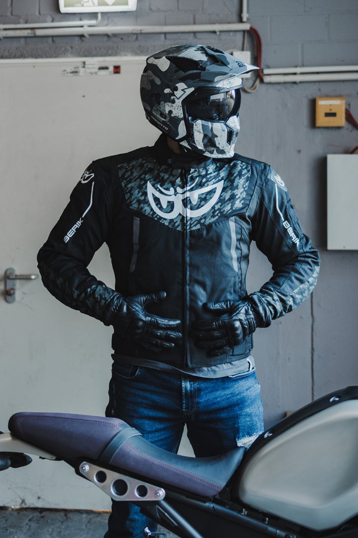 Berik Camo Street Waterproof Motorcycle Textile Jacket black/white 52 Figure 3