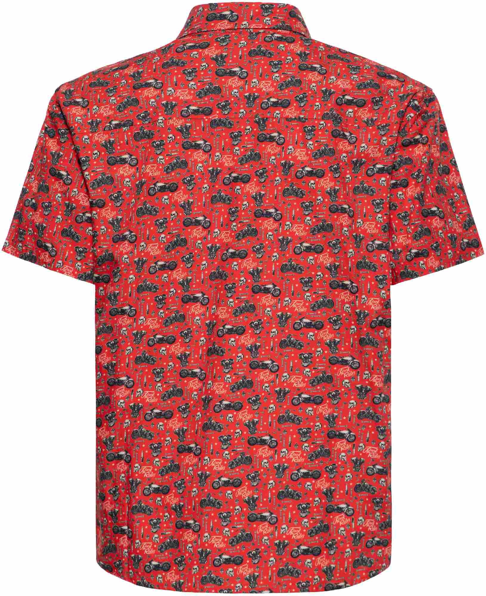 King Kerosin Biker Soul Camisa de manga curta vermelho XXL Figura 2