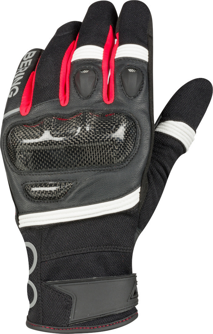 Bering Raid Motorrad Handschuhe schwarz/weiß/rot XL Abbildung 3