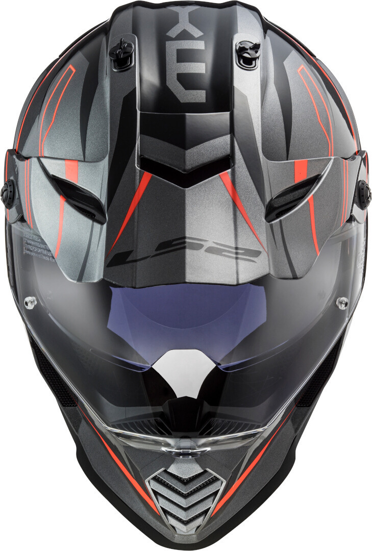 LS2 MX436 Pioneer Evo Knight Cască de motocross gri/portocaliu XXXL (65/66) Figura 2