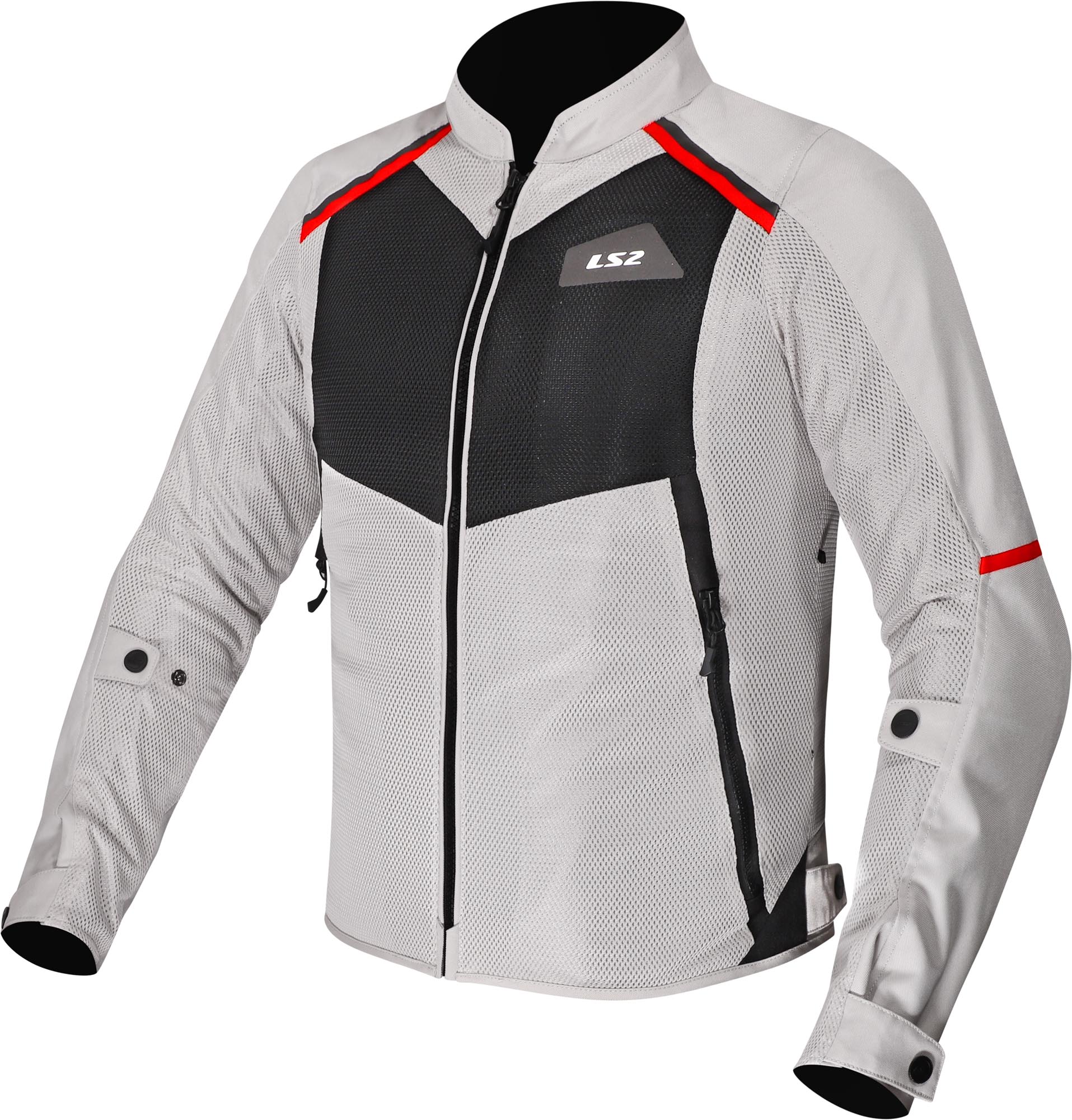 LS2 Breeze Motorrad Textiljacke grau/schwarz XL Abbildung 1