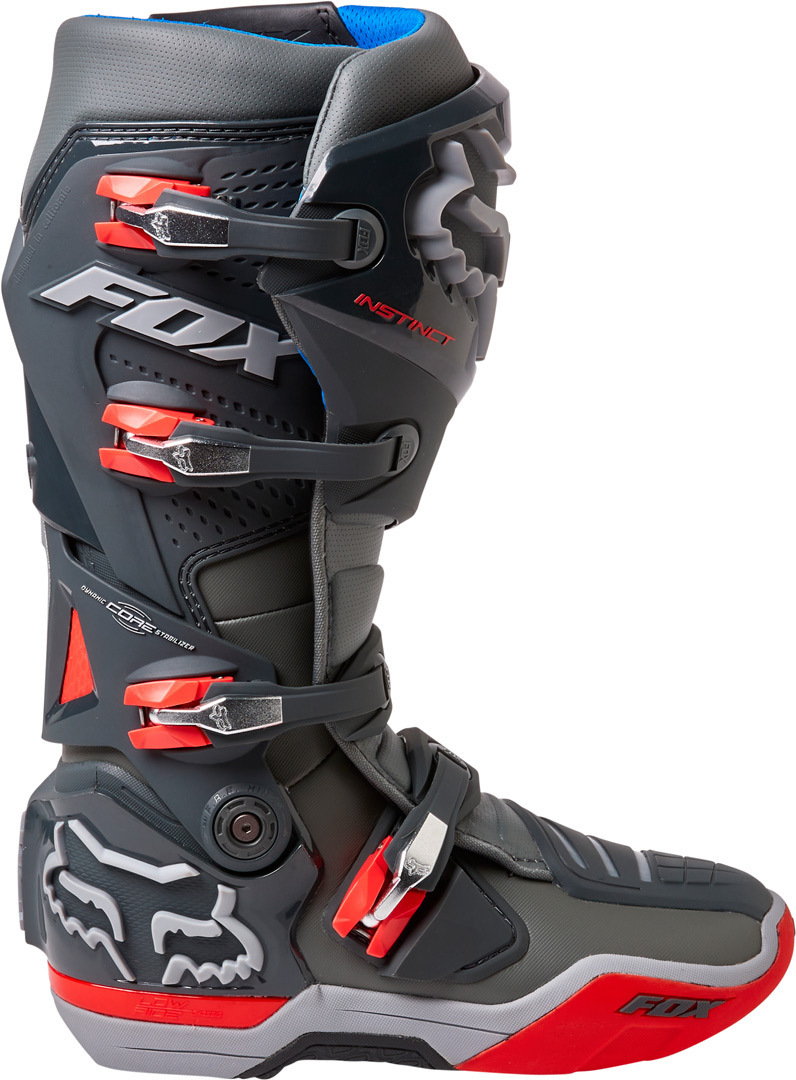 FOX Instinct Motocross Boots grey/red 14 Figure 4
