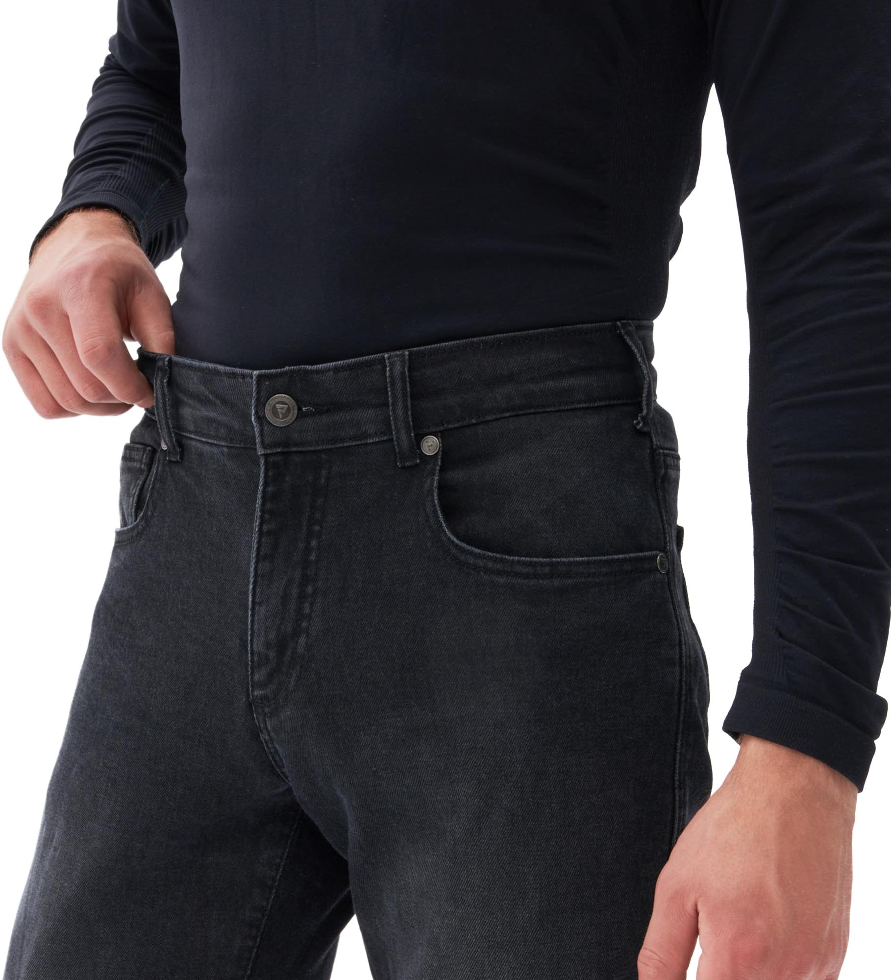 Rebelhorn Nomad Tapered Fit Motorcykeljeans Svart, urtvättad 30/34 Figur 6