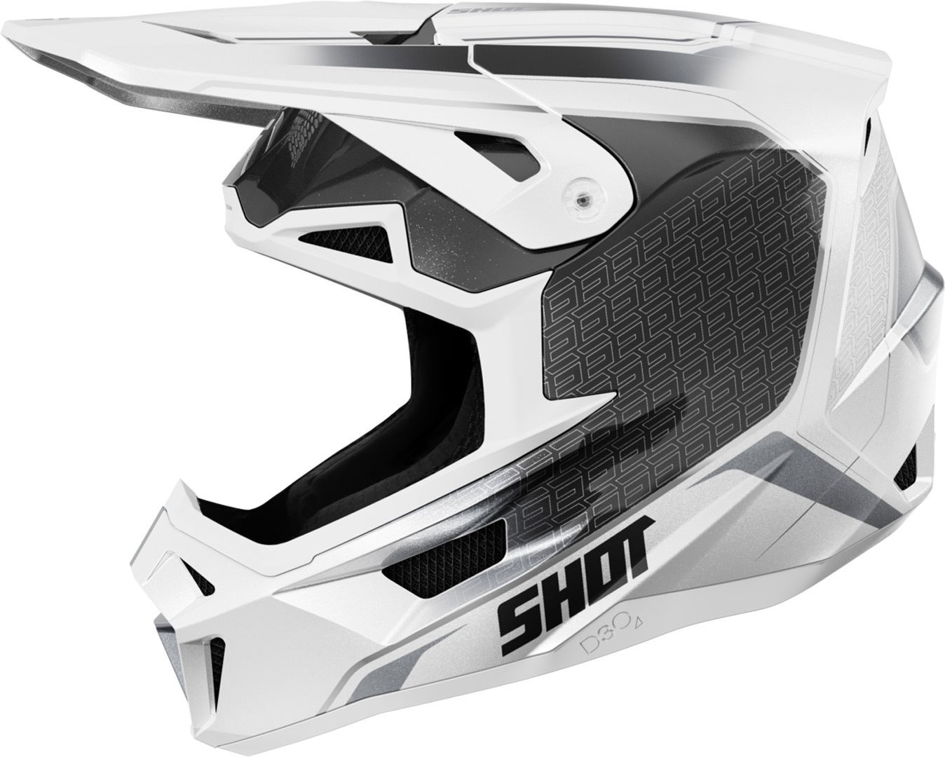 Shot Lite Challenger Motocross Helm schwarz/weiß S (55/56) Abbildung 1