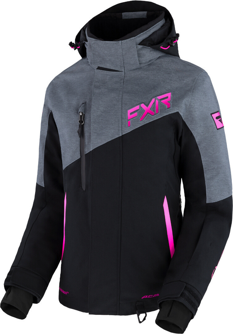FXR Edge 2-in-1 Snescooterjakke til damer sort/grå/pink 8 Figur 1