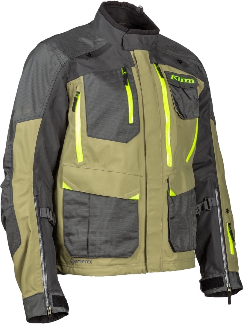 Klim Carlsbad Gore-Tex Motorcycle Textile Jacket grey/green 3XL Figure 3
