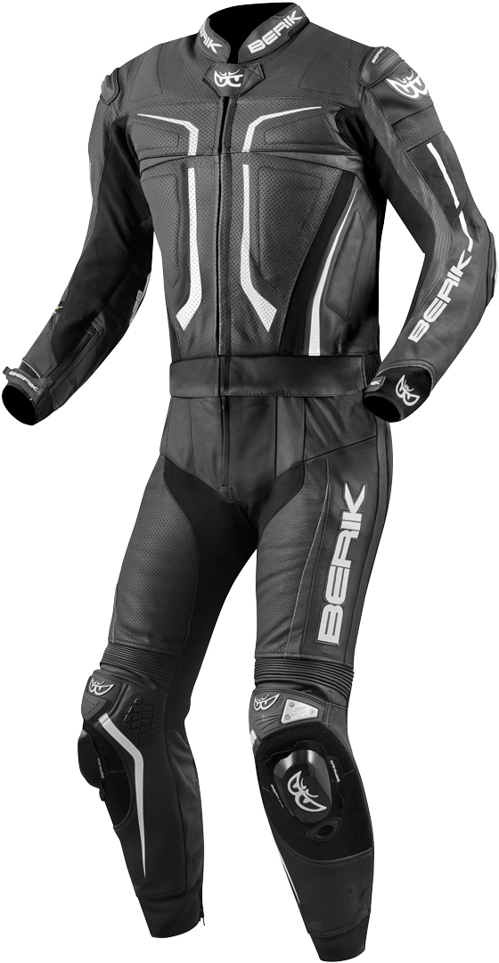 Berik Flumatic Evo Two Piece Motorcycle Leather Suit black/white 58 Figure 1