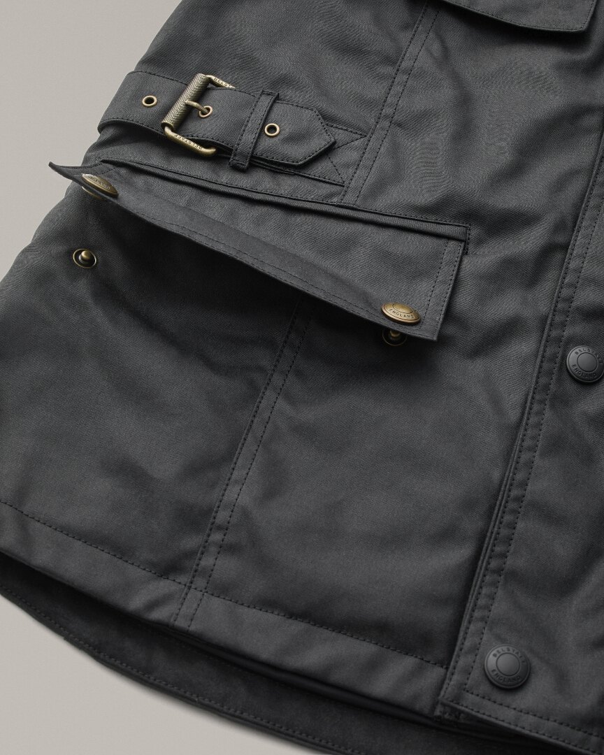 Belstaff Crosby waterproof Motorcycle Wax Jacket black S Figure 4