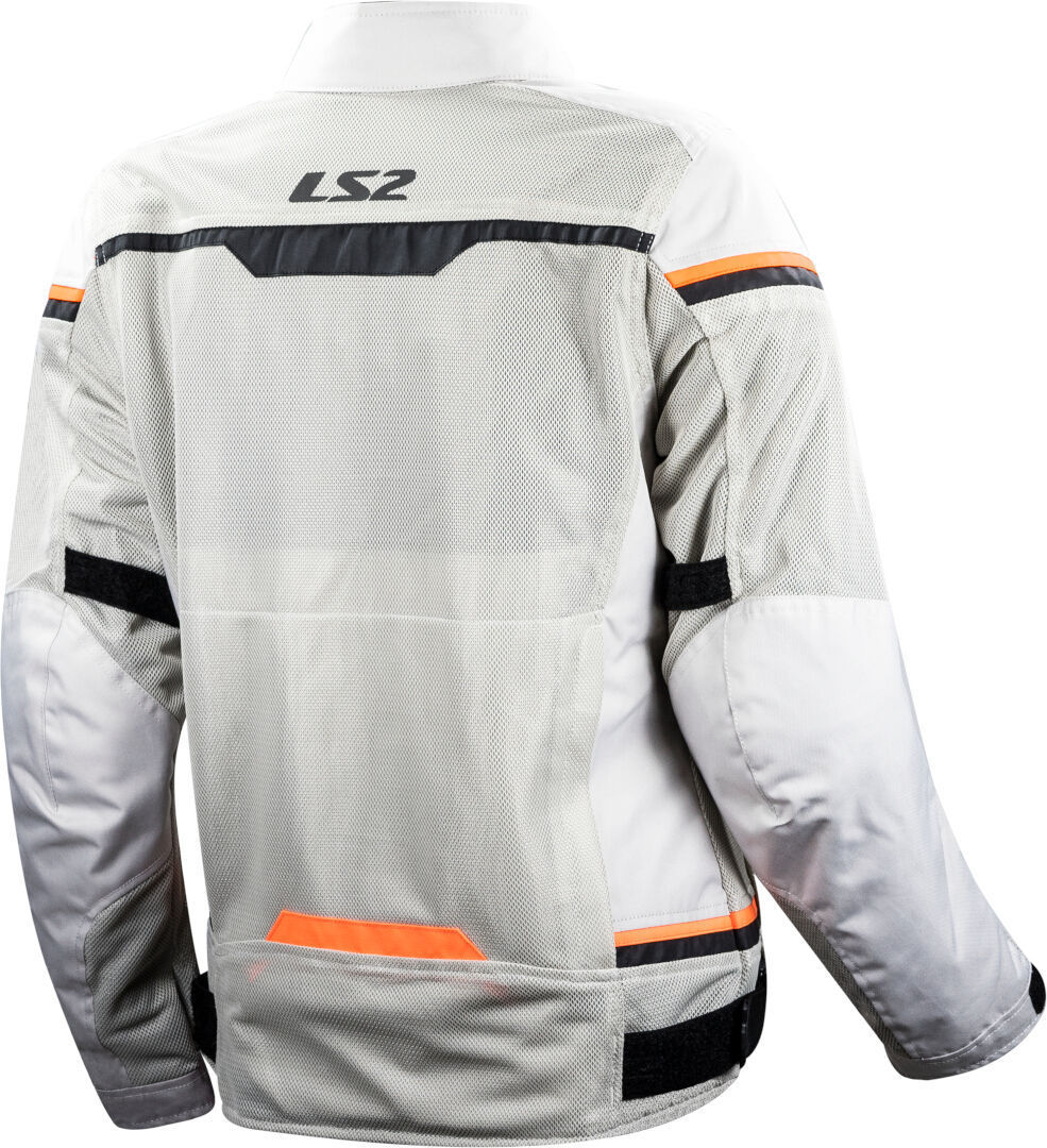 LS2 Riva imperméable dames moto textile veste Gris clair/orange S Figure 2