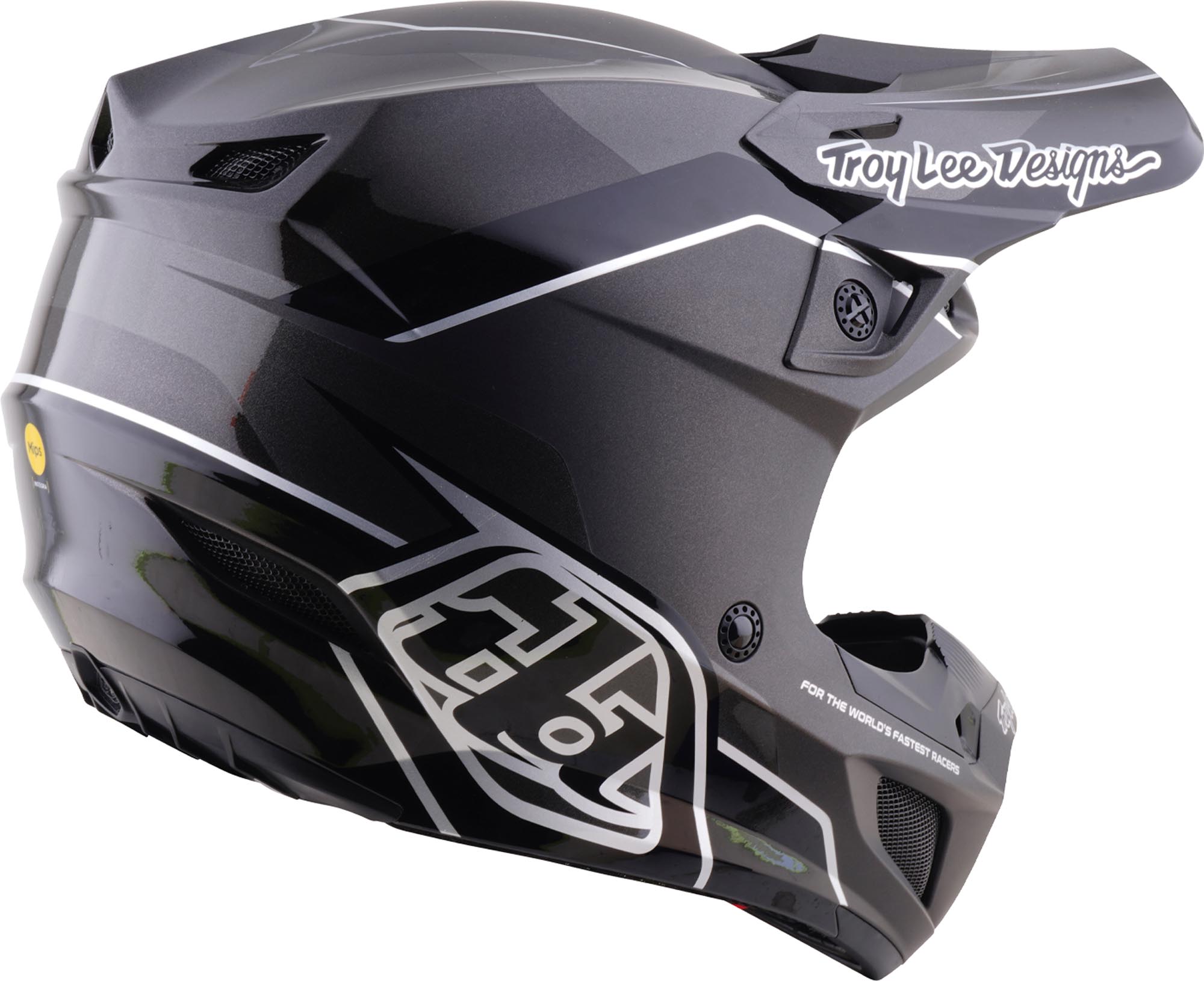 Side view of Troy Lee Designs SE5 Polycarbonate MIPS Stand Motocross Helmet