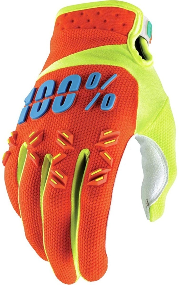 100% Airmatic Mănuși de motocross portocaliu/galben S Figura 1
