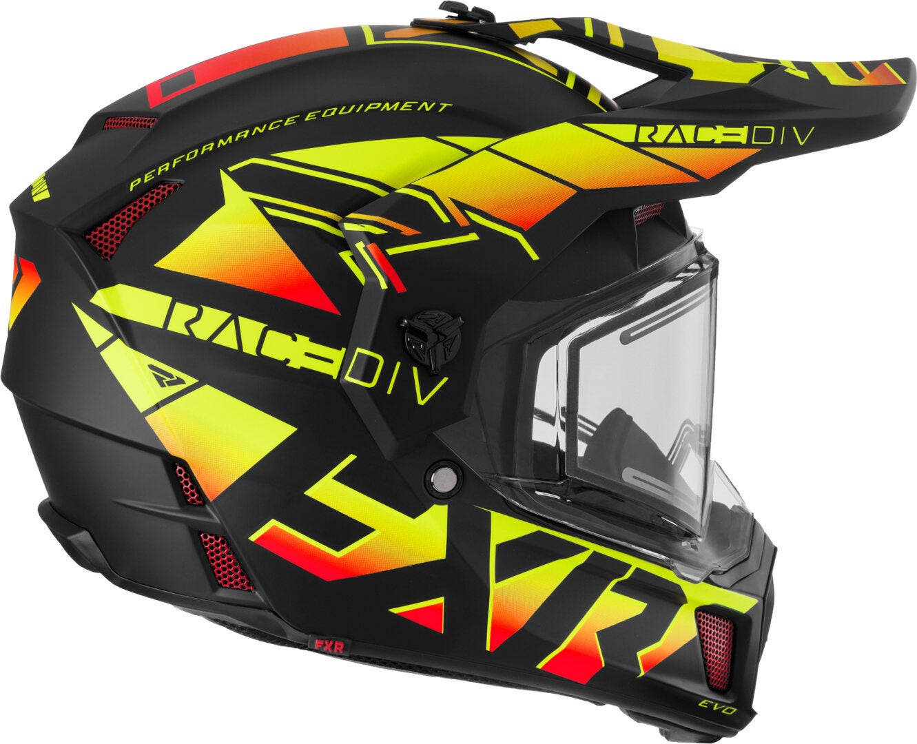 FXR Clutch X Evo Snescooter hjelm sort/gul/rød XL (61/62) Figur 3