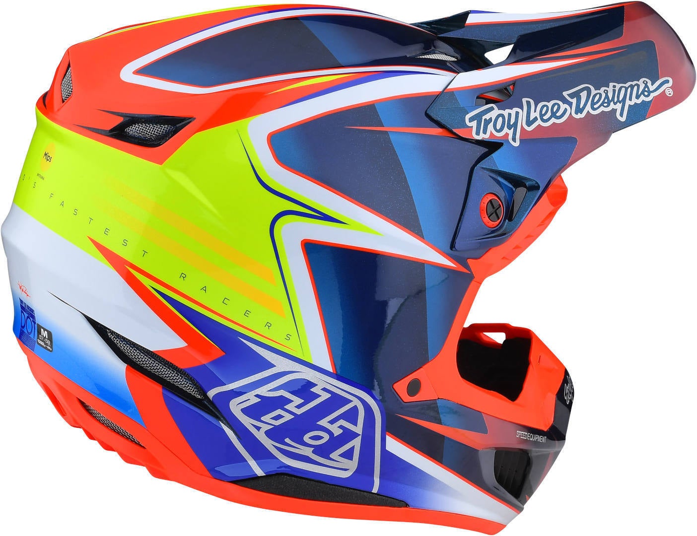 Troy Lee Designs SE5 MIPS Carbon Lines Casco Motocross blu/rosso XL (60/61) Figura 6