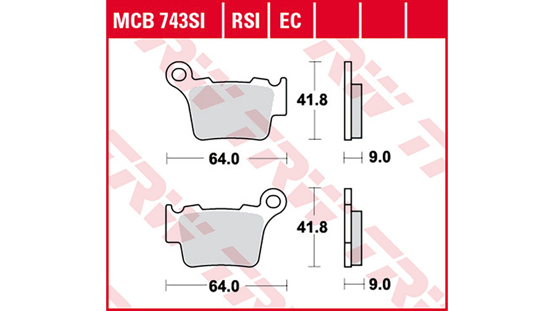 TRW Lucas TRW Lucas Bremsbelag MCB743SI Sinter Offroad Figur 1