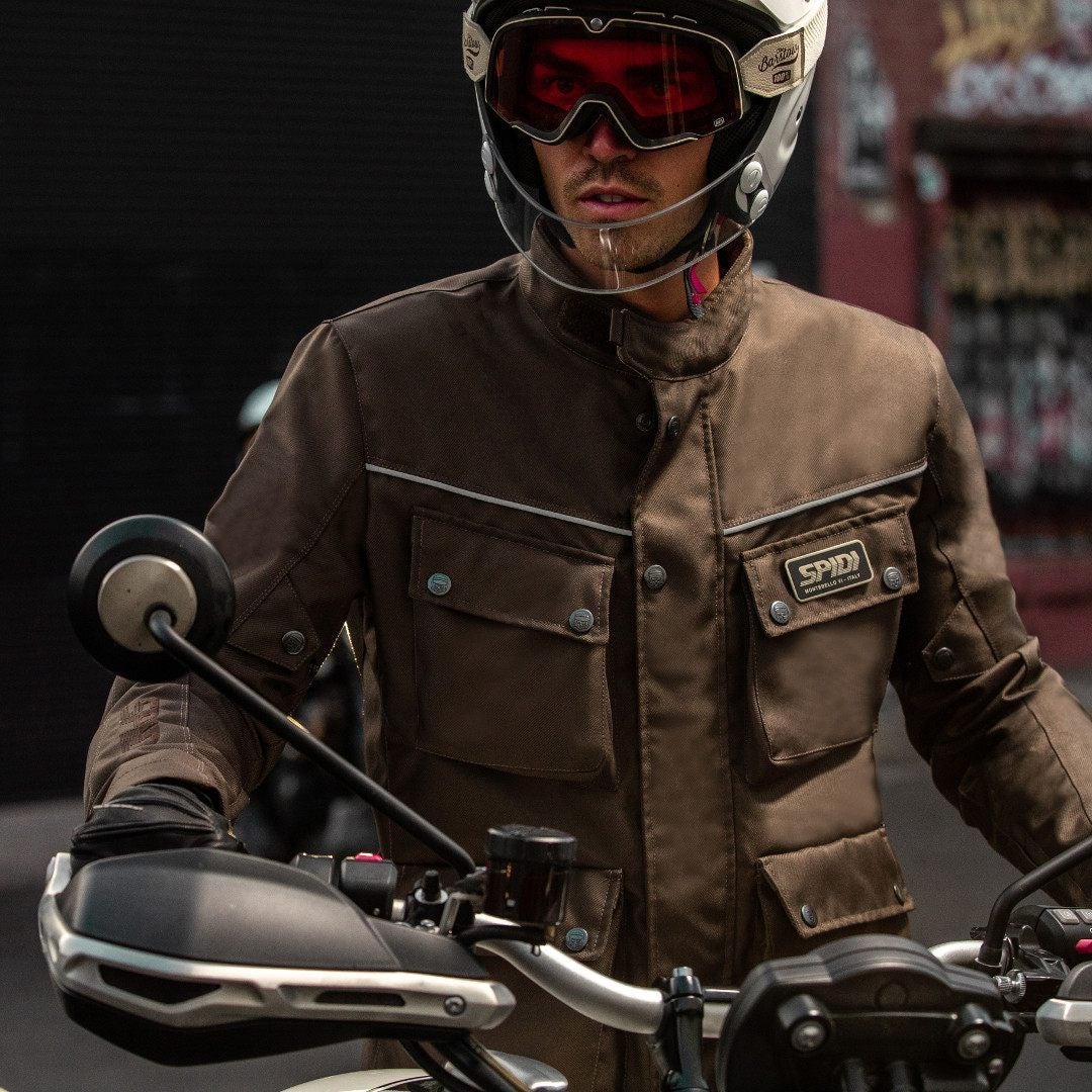 Spidi Originals Enduro Motorrad Textiljacke braun L Abbildung 9