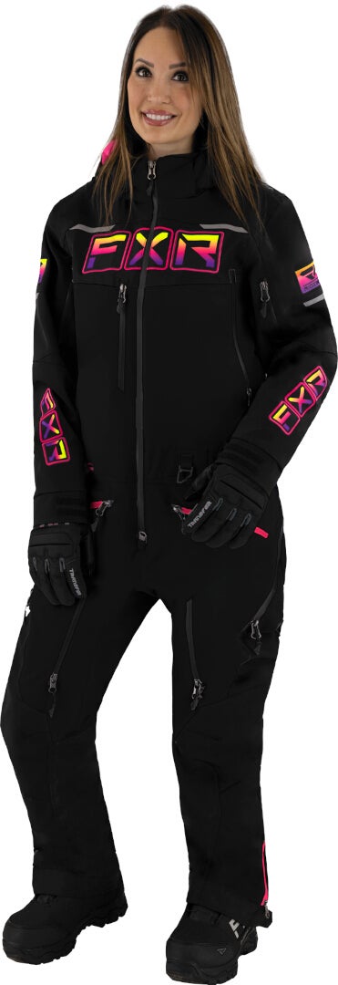 FXR Maverick Lite Snescooterdragt til damer i ét stykke Sort/fuchsia 4 Figur 1