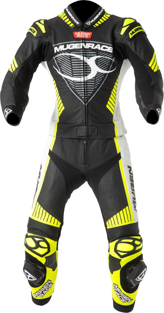 MUGENRACER Impegnato-D perforeret dame todelt motorcykel læder dragt sort/hvid/neongul 42 Figur 1