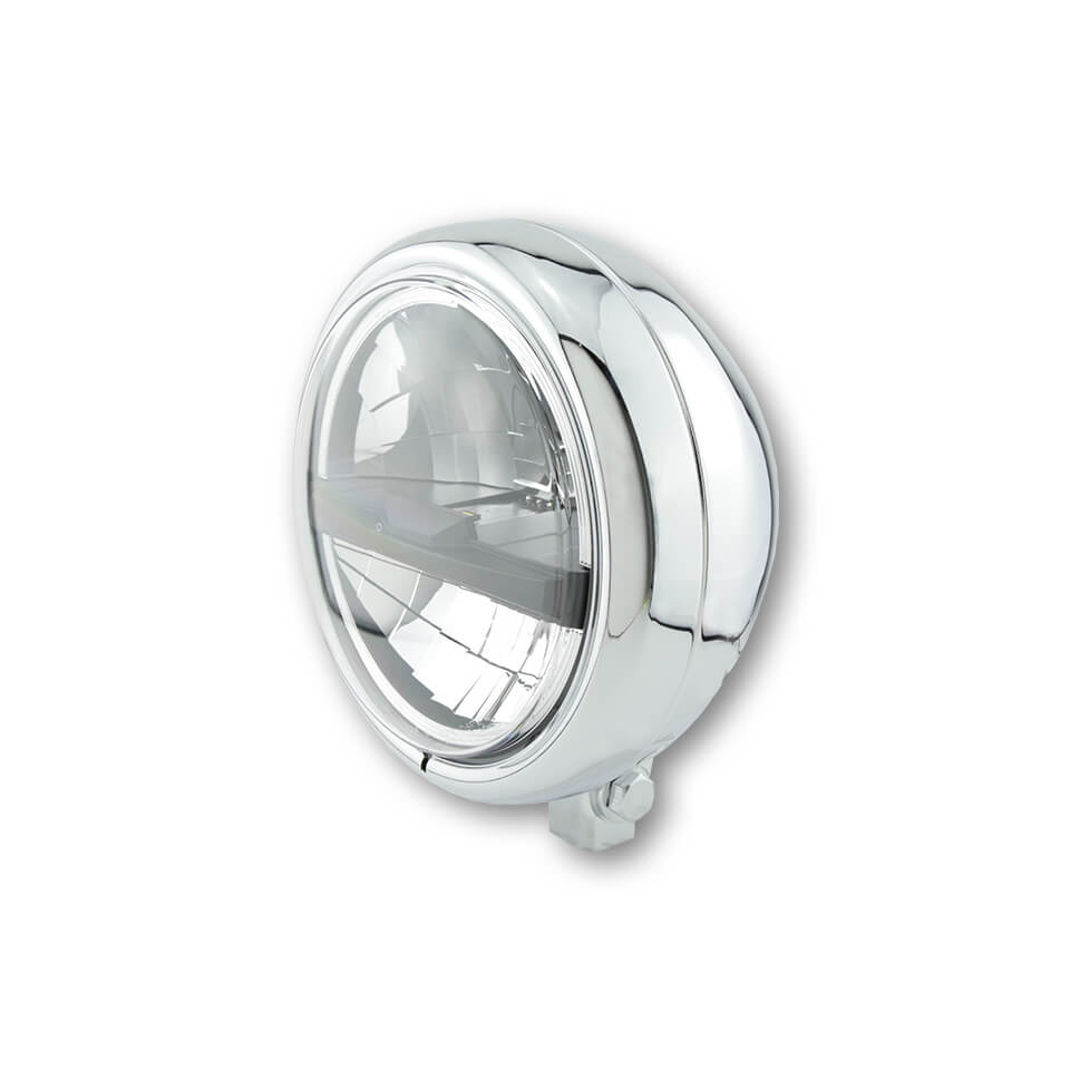 HIGHSIDER 5 3/4 Zoll LED-Scheinwerfer PECOS TYP 5 Chrome Figura 1