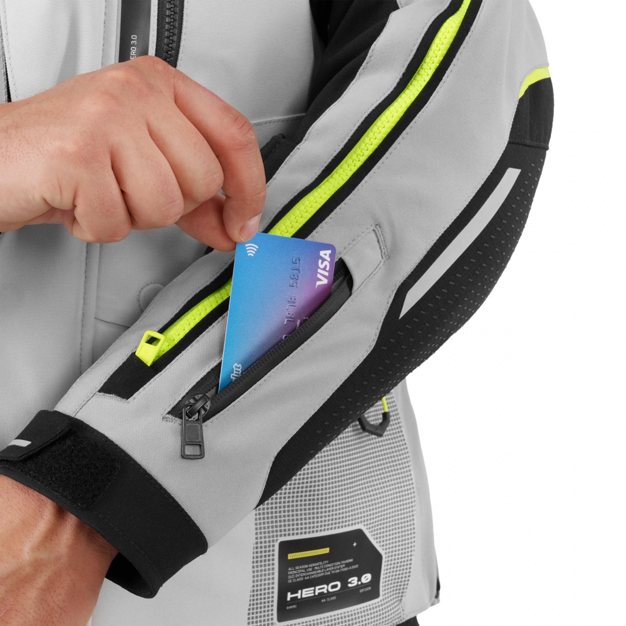 SHIMA Hero 3.0 Motorcycle Textile Jacket grey/yellow S Figure 27