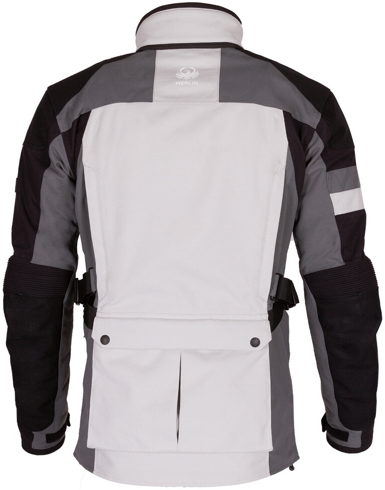 Merlin Solitude D3O Motorcycle Textile Jacket black/white/grey 4XL Figure 8