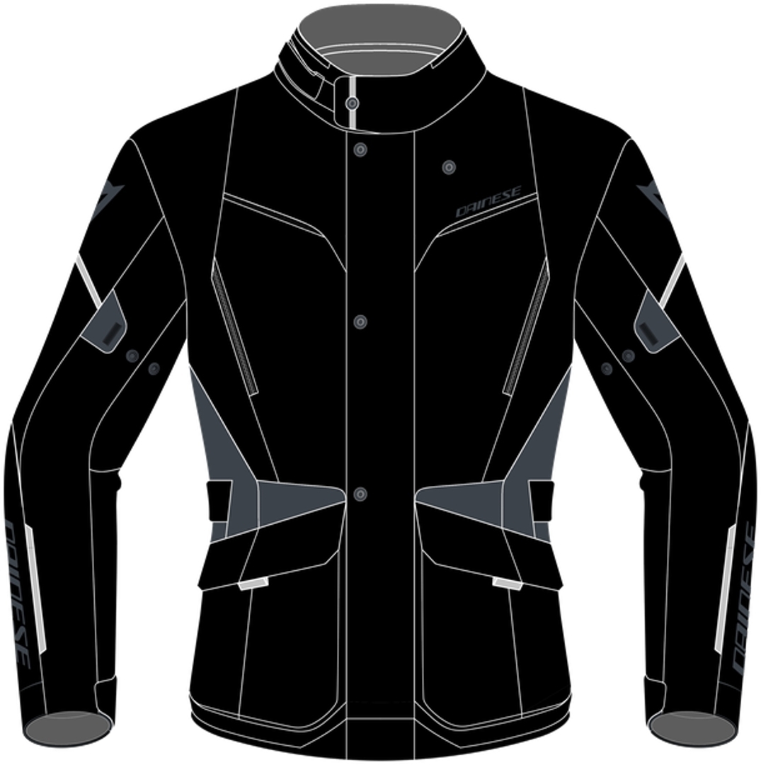 Dainese Tempest 3 D-Dry Motorcycle Textile Jacket black/grey 60 Figure 2