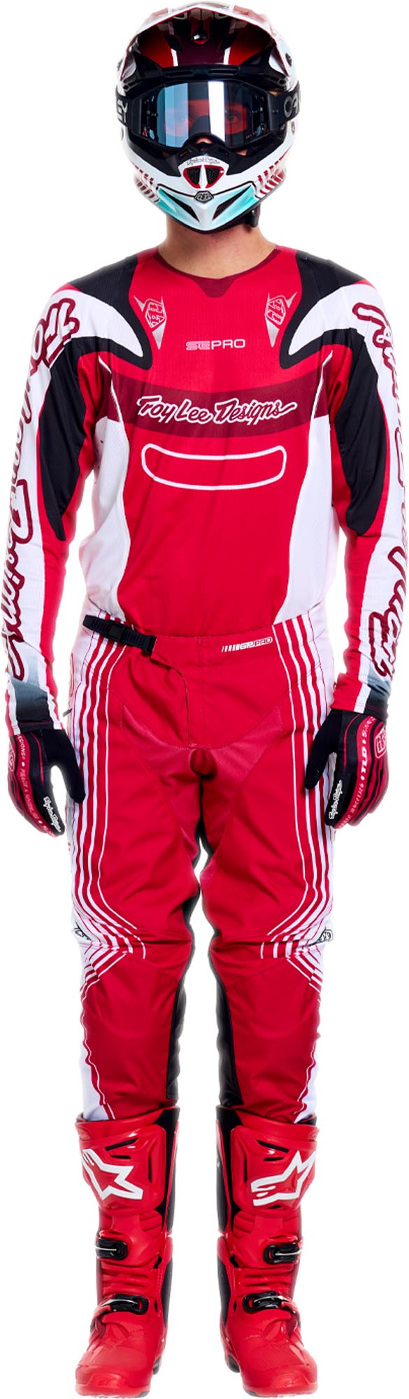 Troy Lee Designs GP Pro Streamline Pantaloni da motocross Rosso/Bianco 38 Figura 14