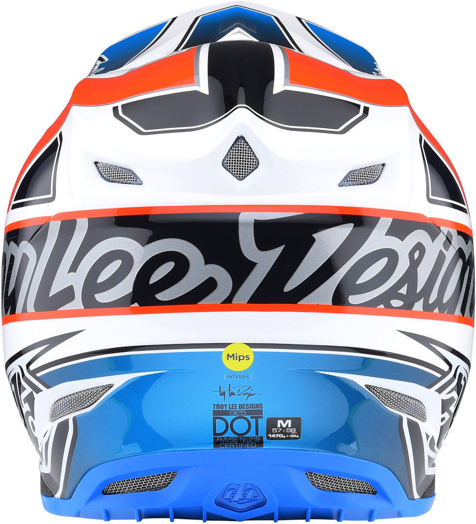 Troy Lee Designs SE5 Team MIPS Motocross hjälm vit/blå/orange XS (53/54) Figur 6