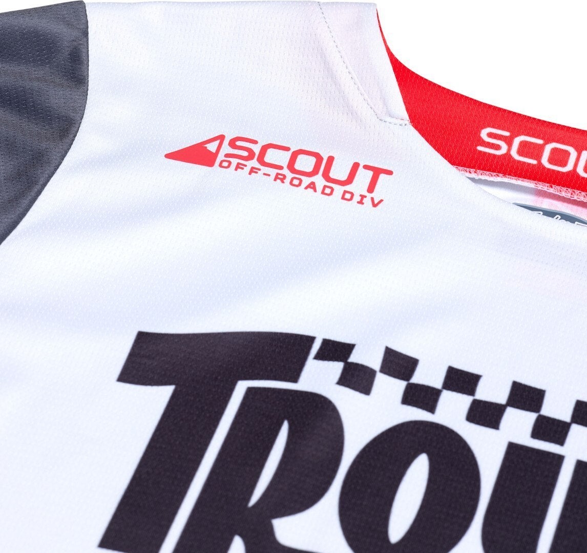 Troy Lee Designs Scout GP Big Lee Motocross Jersey white/grey L Figure 3