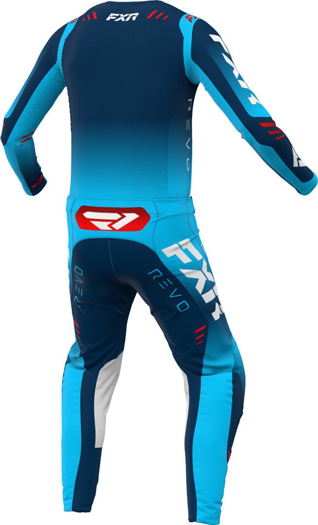 FXR Revo 2024 Pantalon de motocross bleu foncé/bleu clair/rouge 40 Figure 2