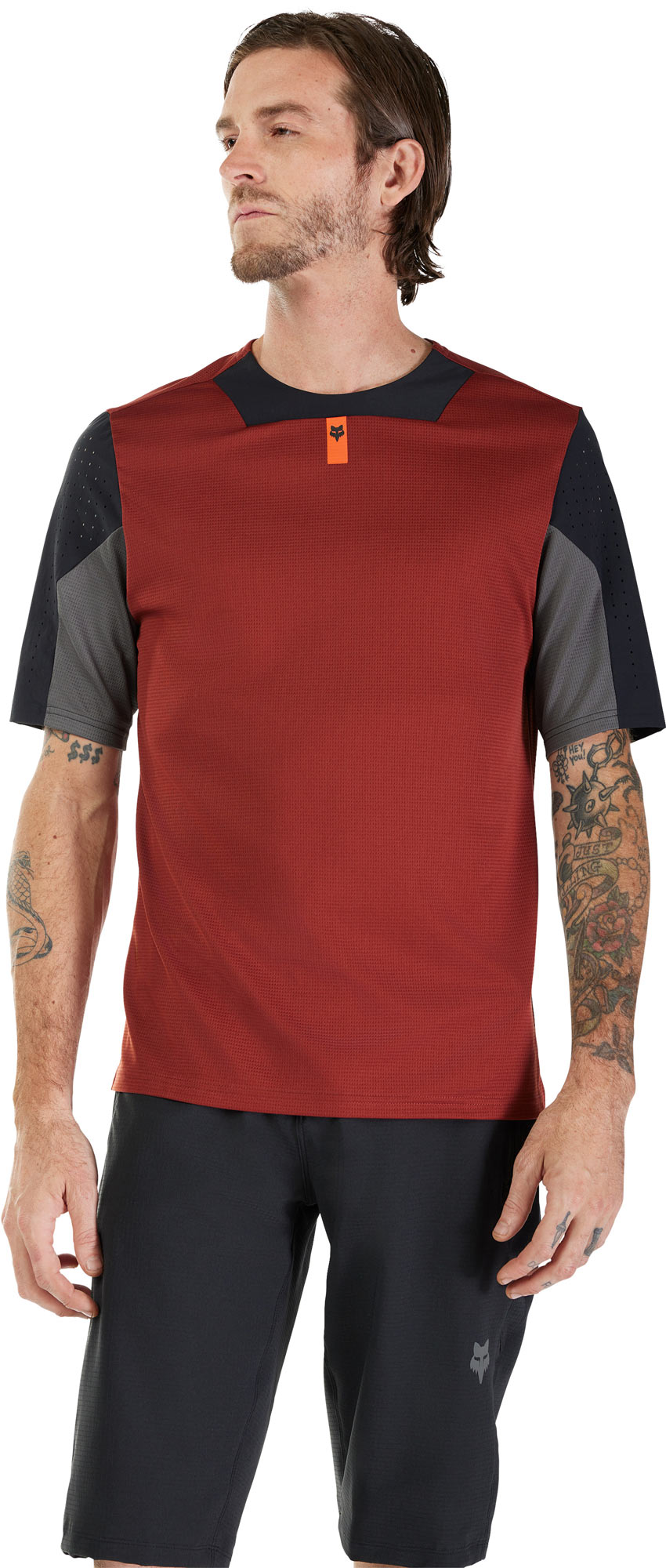 FOX Defend Fiets Jersey Donkerrood S Figuur 3