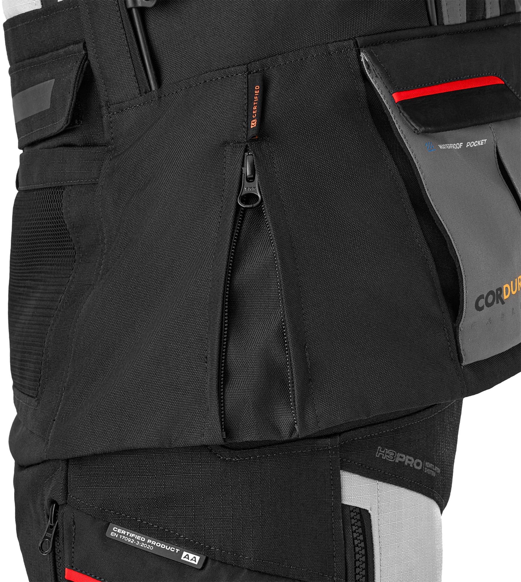 SHIMA Tracker Dames motorfiets textieljas wit/grijs/rood L Figuur 10