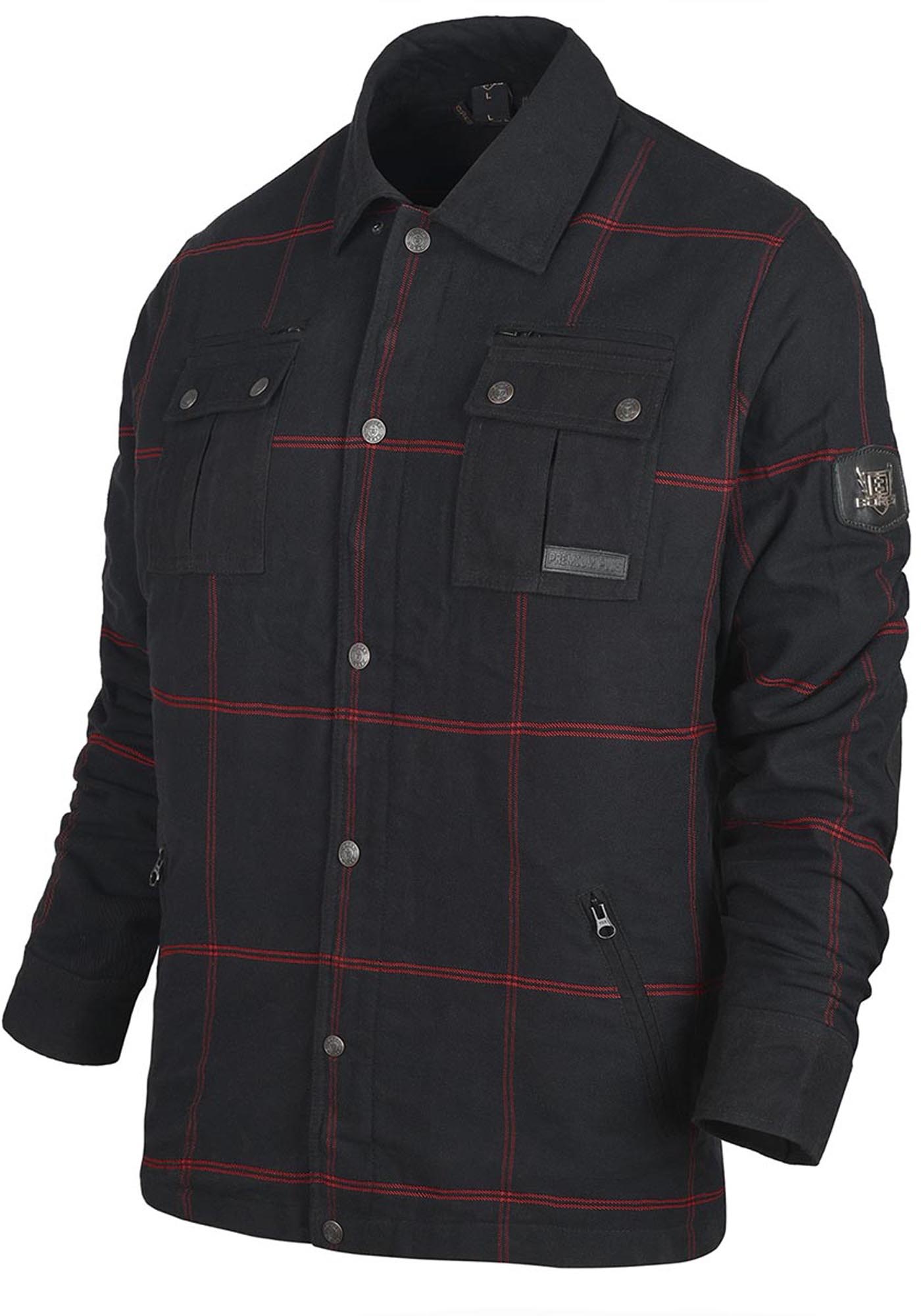 Bores Lumberjack Premium Plus Bortexx Motorradhemd AAA schwarz/rot M Abbildung 4
