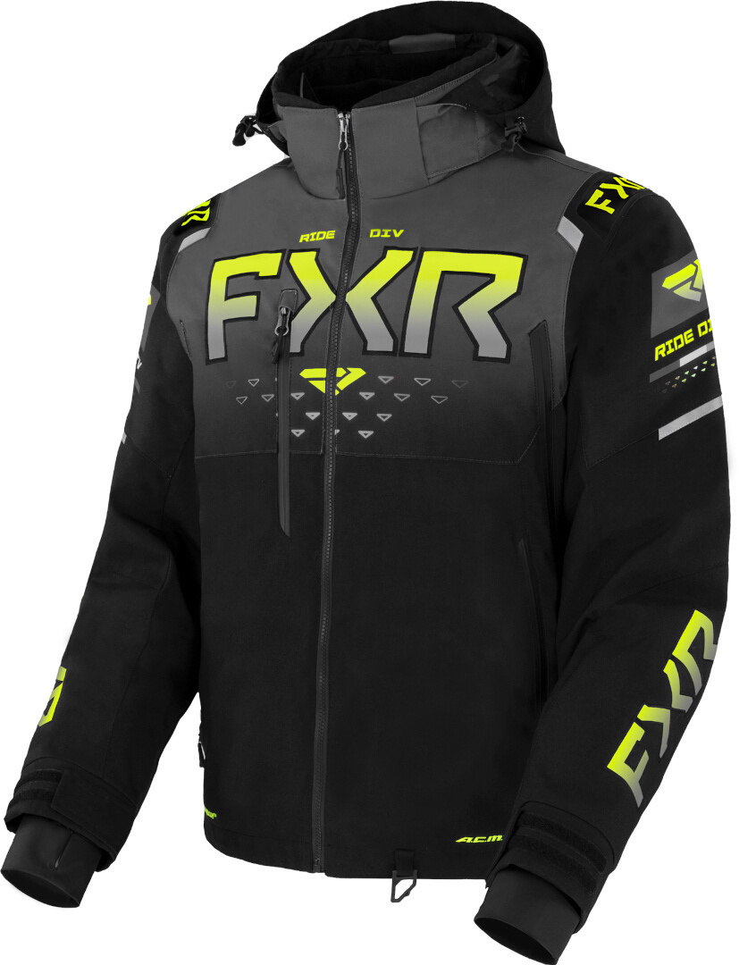 FXR Helium X 2-in-1 2023 Snowmobile Jacket black/grey/yellow 3XL Figure 1