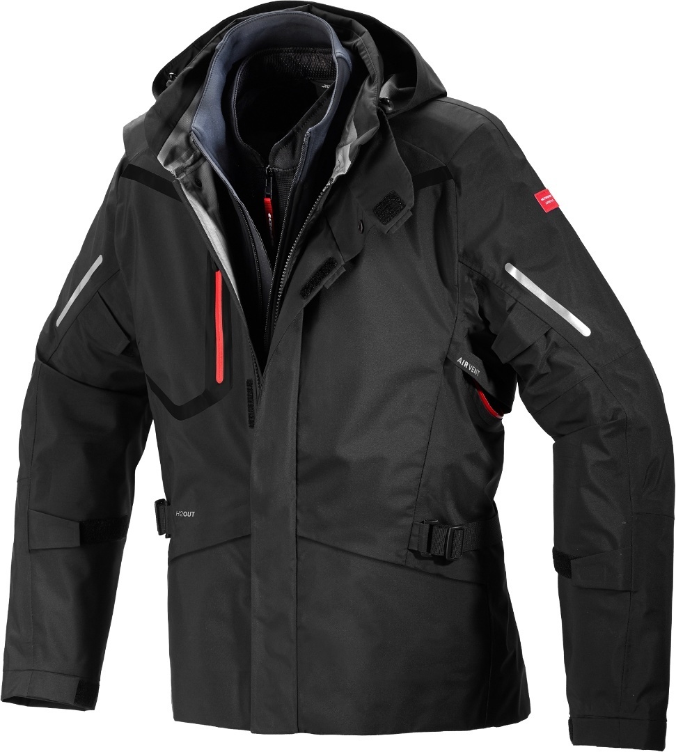 Spidi Mission-T H2Out Step-InArmor Motorcycle Textile Jacket black L Figure 1