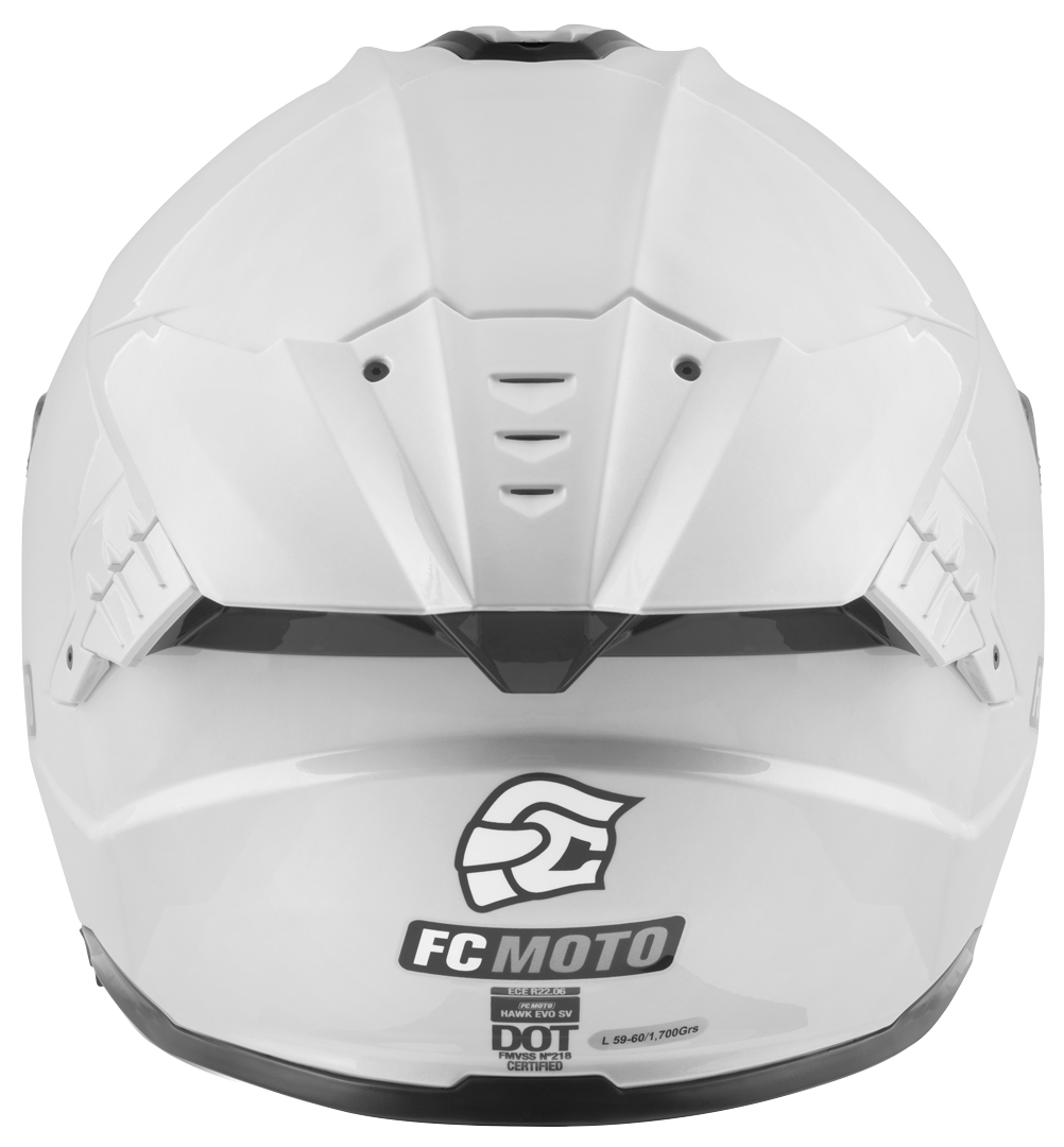 FC-Moto Hawk EVO Solid 헬멧 화이트 메탈릭 M 그림 5