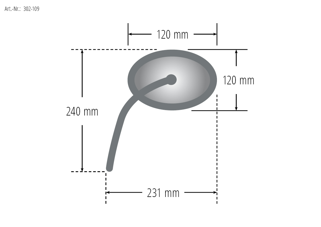 SHIN YO Lenkerspiegel, rund Oikea Kuva 2
