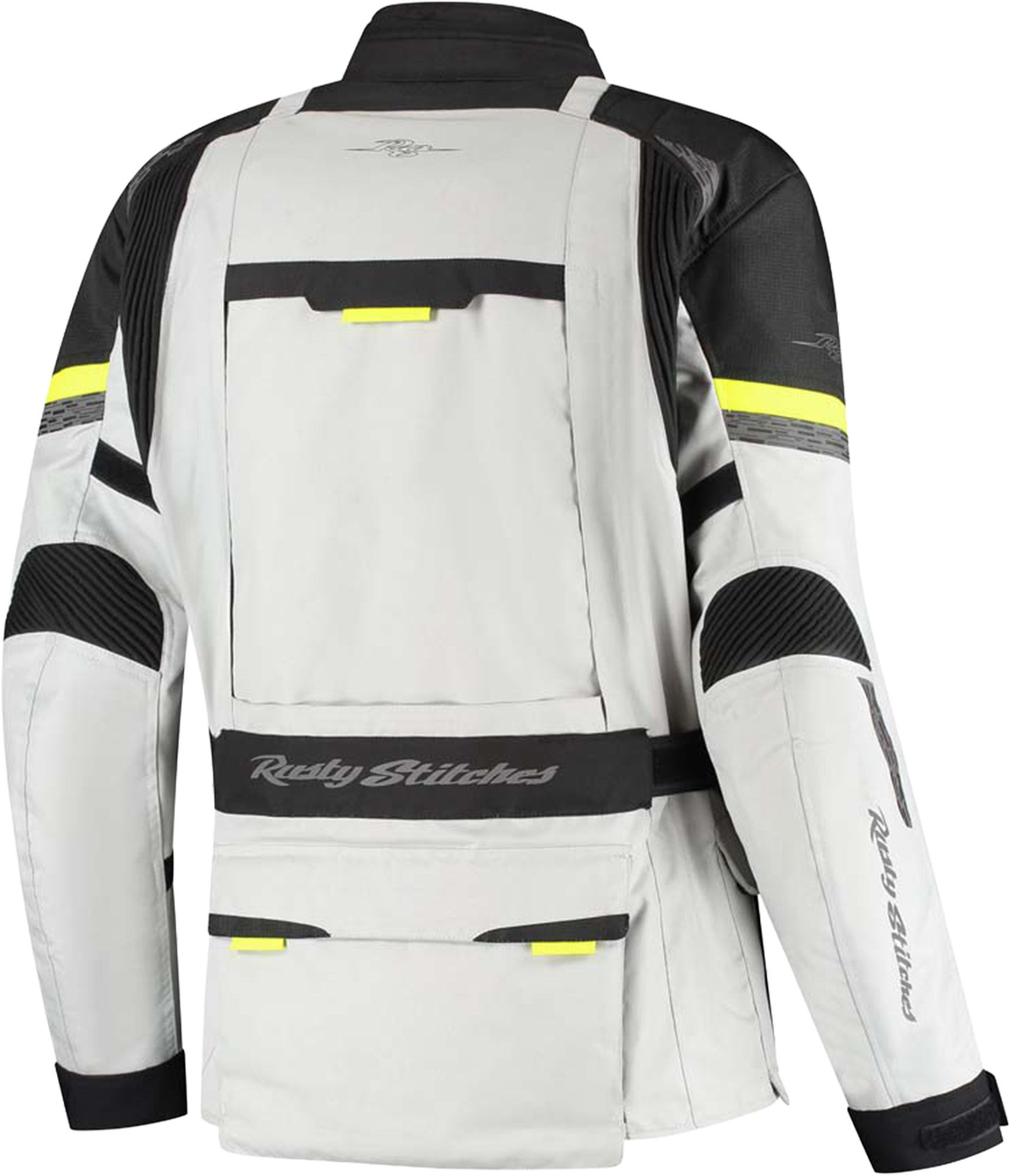 Rusty Stitches Cliff Veste textile imperméable à l’eau pour moto Gris clair/Noir S Figure 2