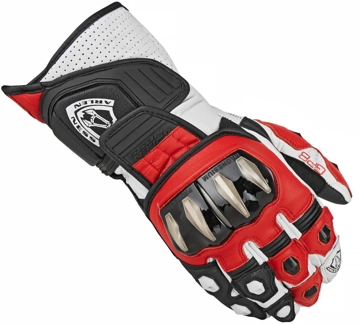 Arlen Ness Yakun Motorradhandschuhe schwarz/rot L Abbildung 1
