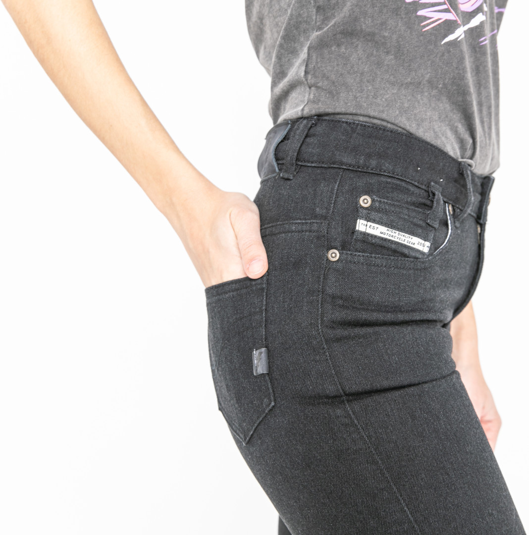John Doe Jane High Mono XTM Dame Motorcykel Jeans Sort 29/32 Figur 17