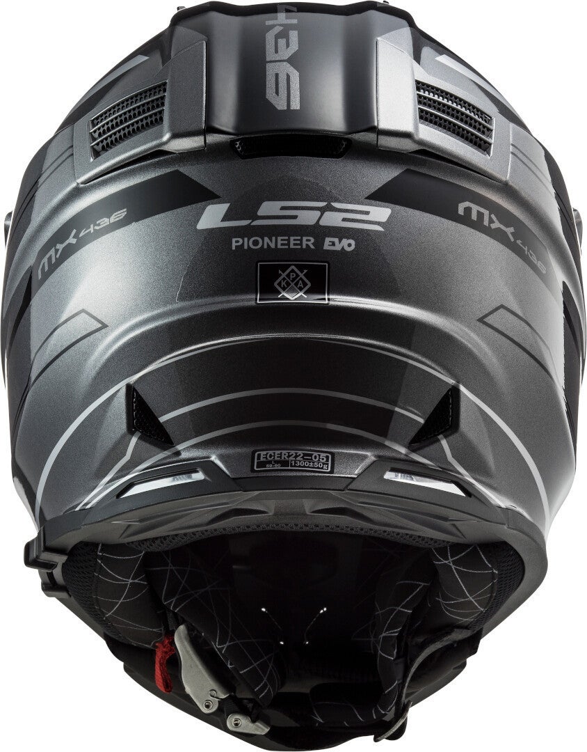 LS2 MX436 Pioneer Evo Knight Motocross Helmet grey/white S (55/56) Figure 3
