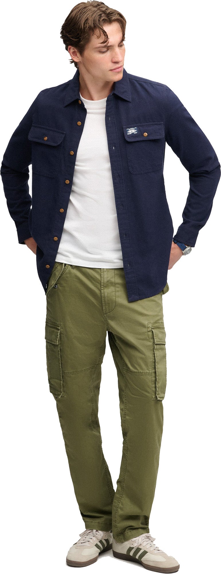 Superdry & Co Slim Taper Pantalon cargo Vert 30/32 Figure 5