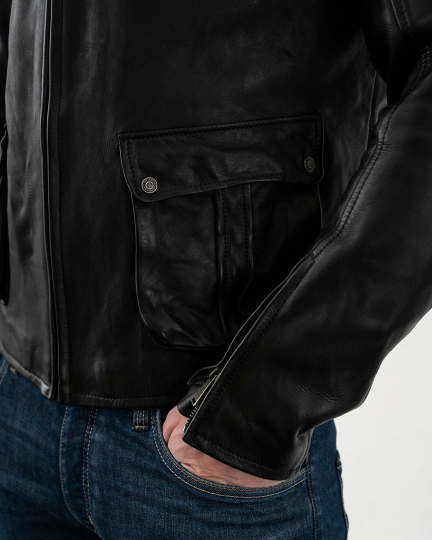 Rokker Goodwood Motorcycle Leather Jacket black XL Figure 12