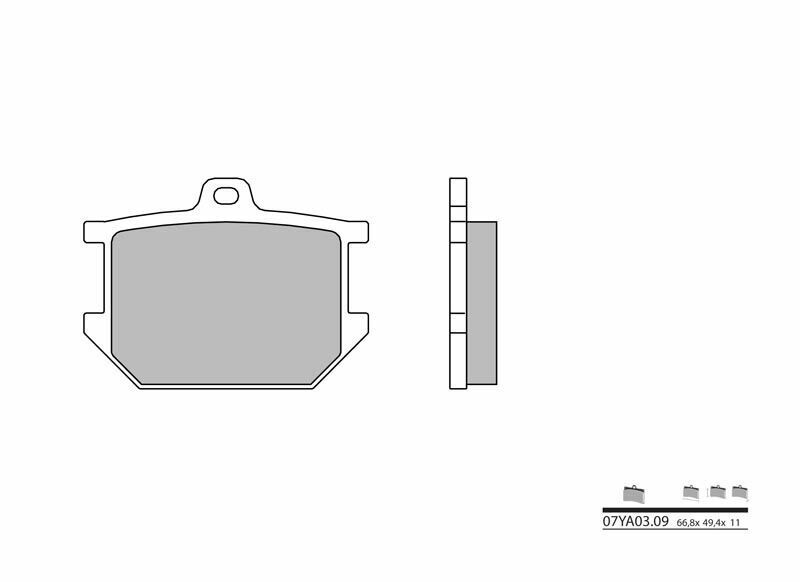 Brembo S.p.A. Plăcuțe de frână din ceramică carbon Street - 07YA0309 Figura 1
