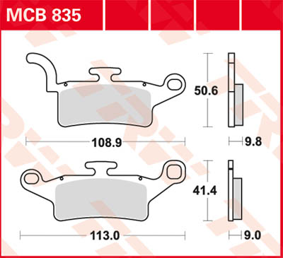 TRW Lucas Bremsbelag MCB835 Figura 1