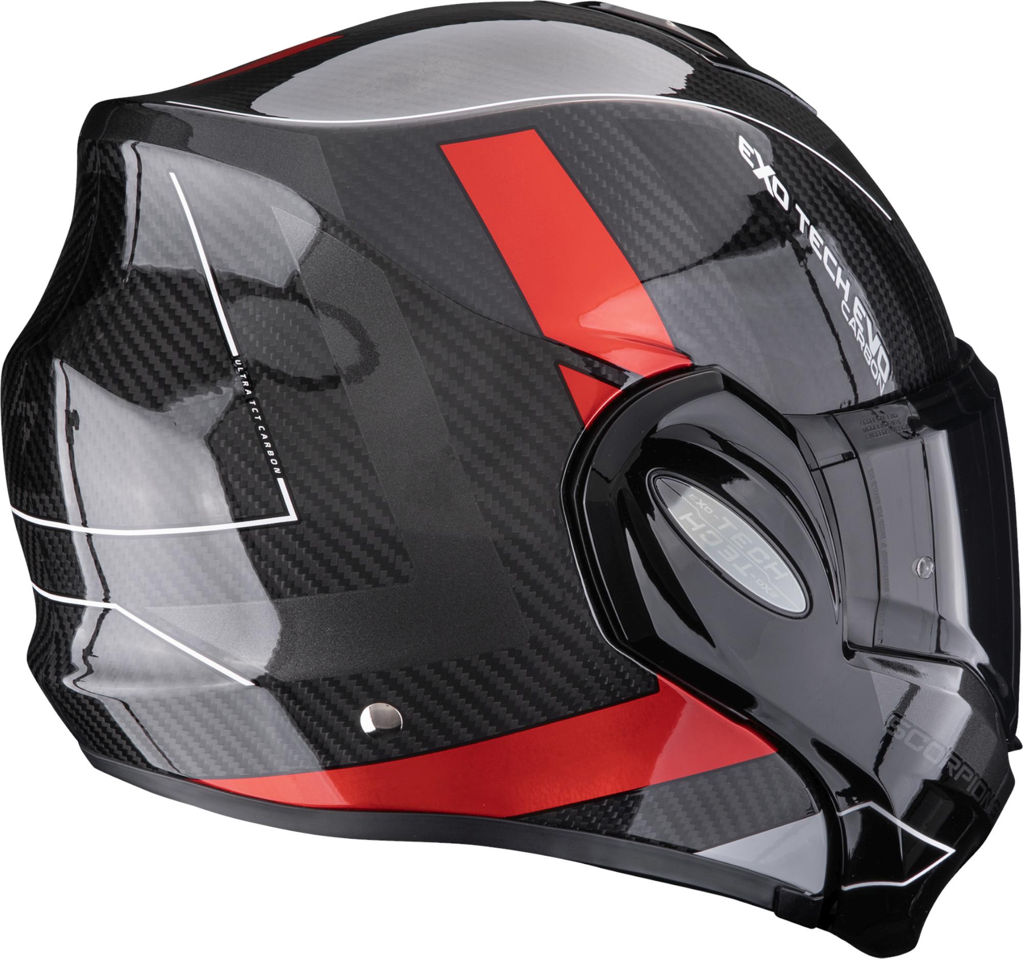 Scorpion EXO-Tech Evo Carbon Cad Flip-Up Helmet black/red XXL (62/63) Figure 3
