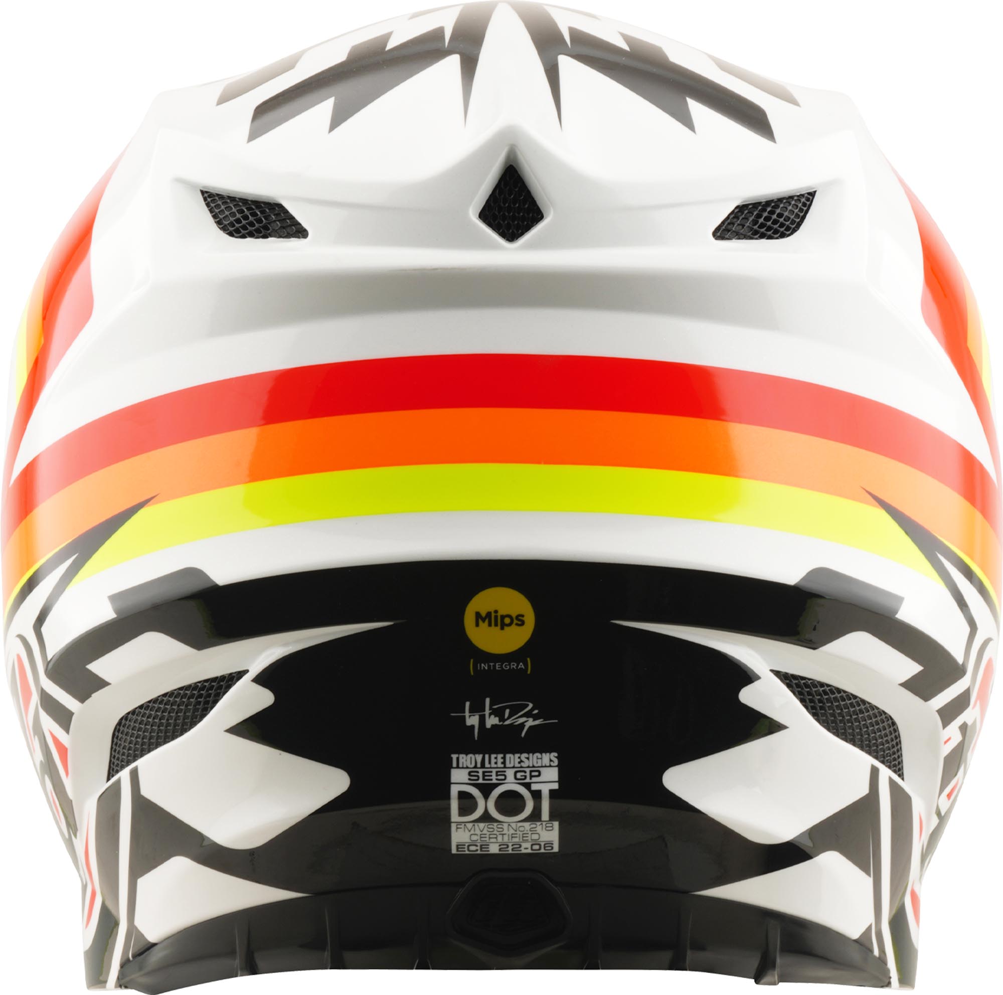 Troy Lee Designs SE5 Polycarbonate MIPS Dash Capacete de Motocross Laranja/Branco L (58/59) Figura 5